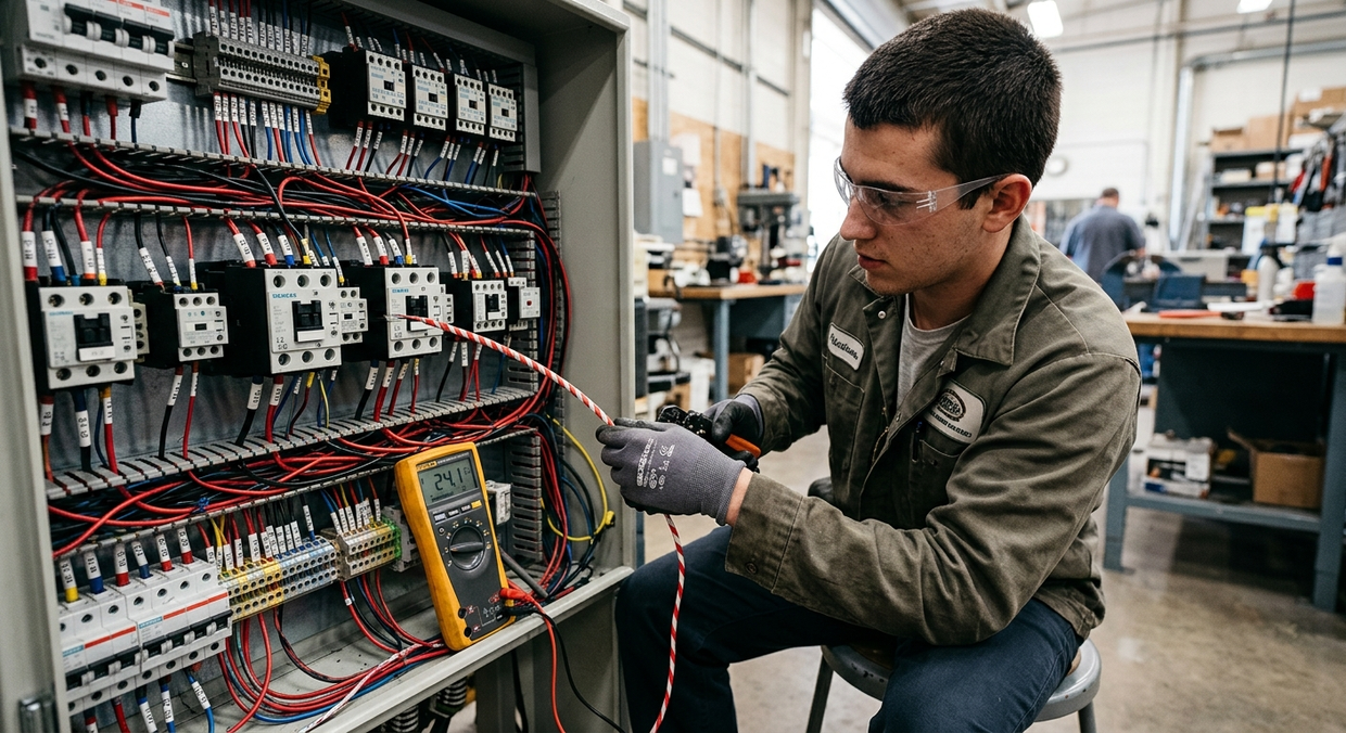 Estudiante de electricidad industrial en Bericenter